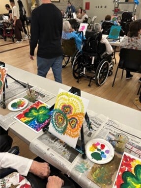 St Mary’s (Winnipeg) students visit Holy Family Nursing Home
